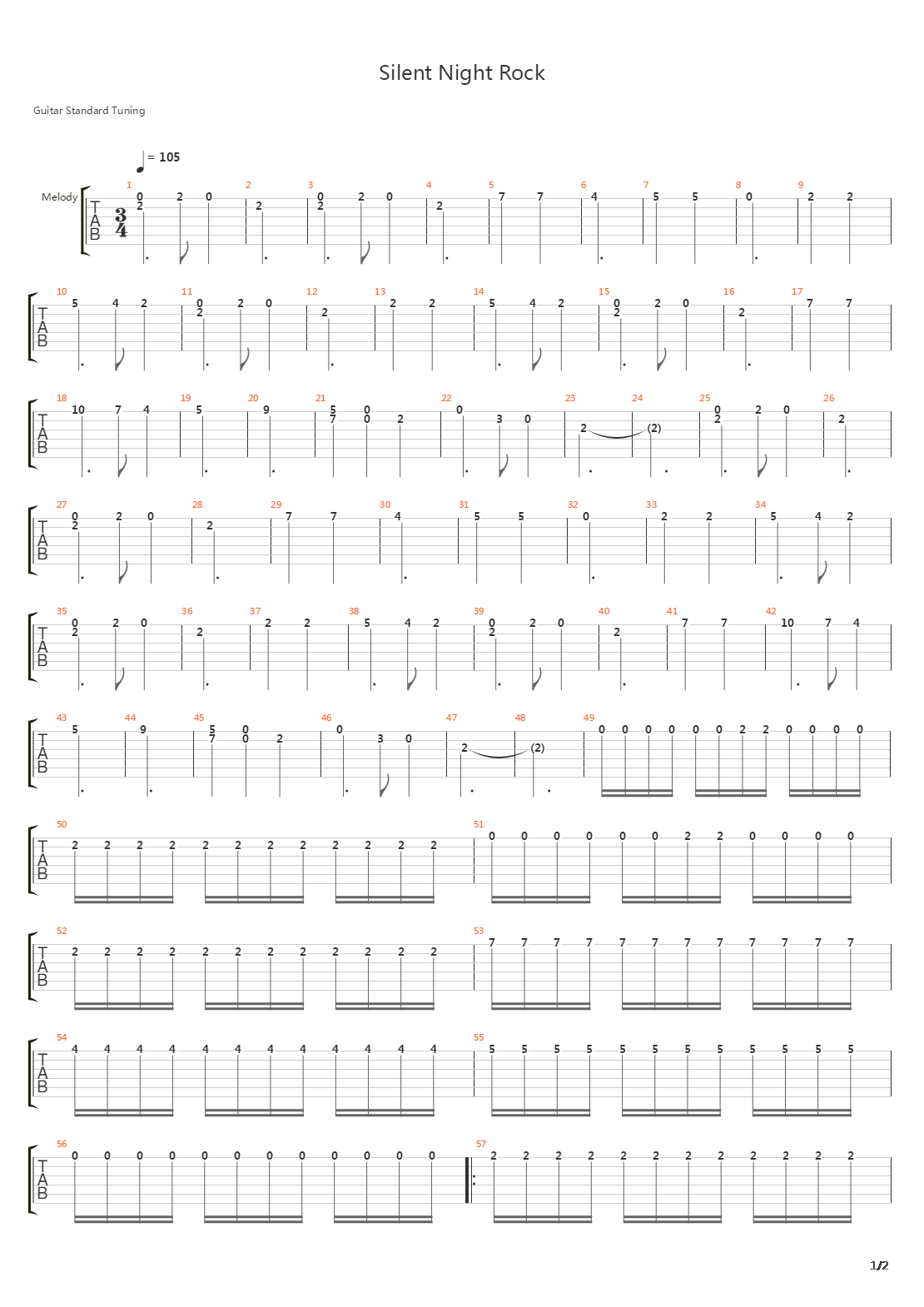 Silent Night Rock吉他谱