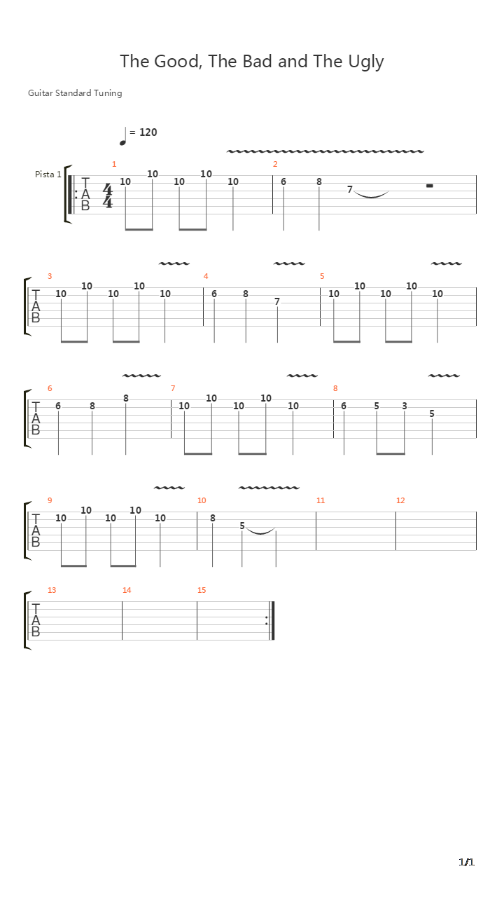 The Good The Bad And The Ugly吉他谱