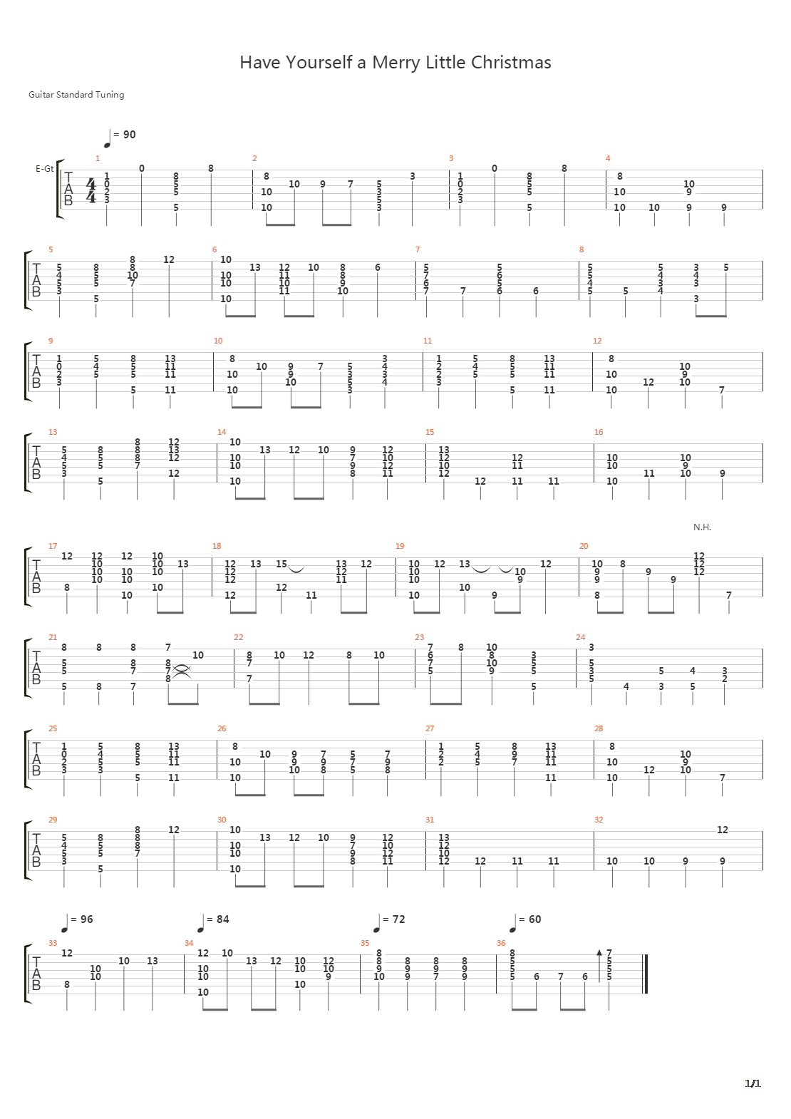 Have Yourself A Merry Little Christmas吉他谱