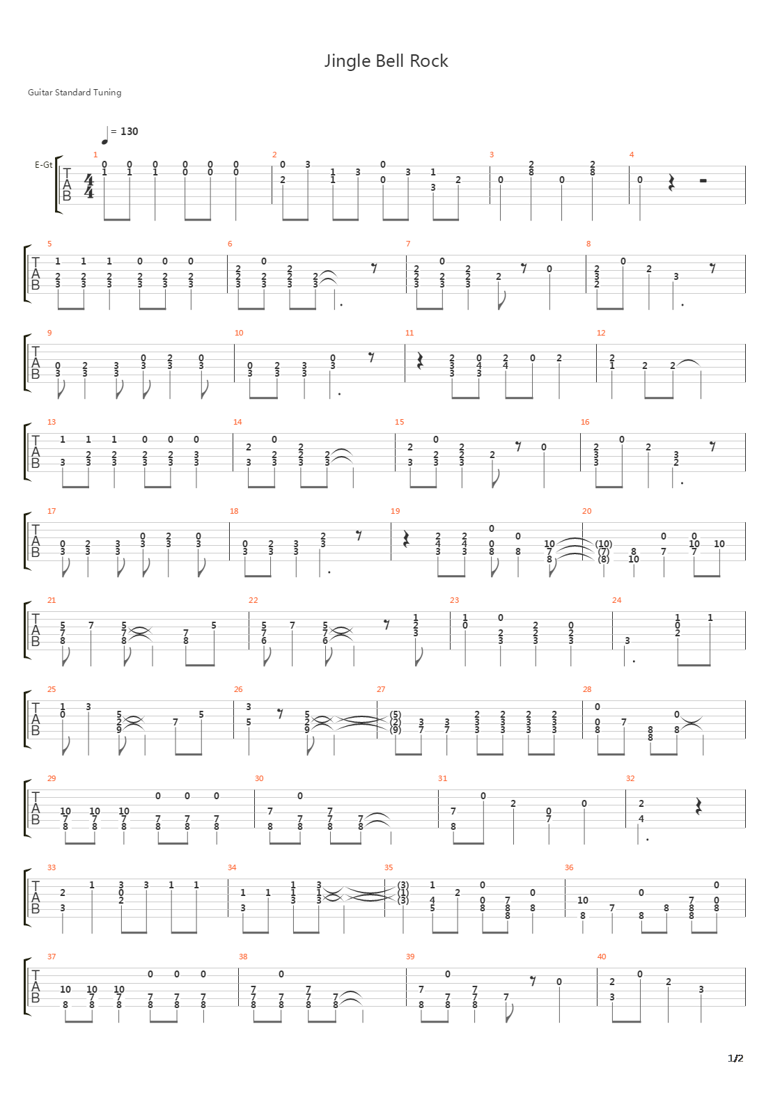 Jingle Bell Rock吉他谱