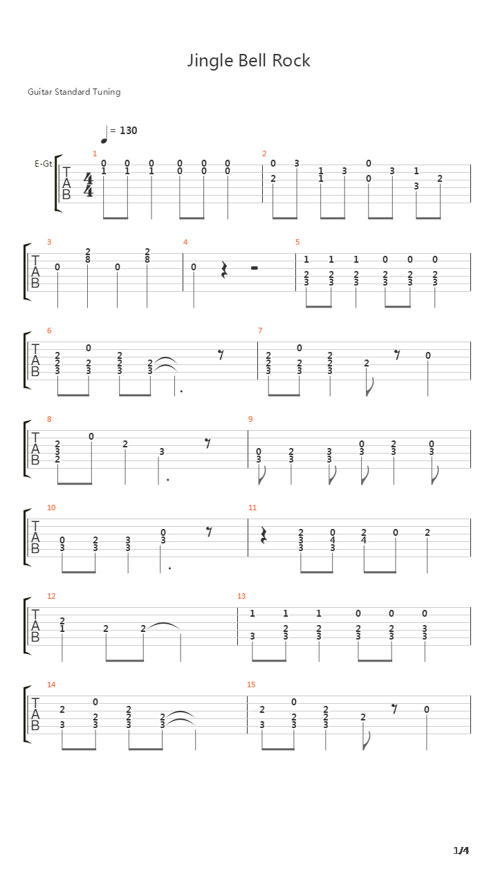 Jingle Bell Rock吉他谱