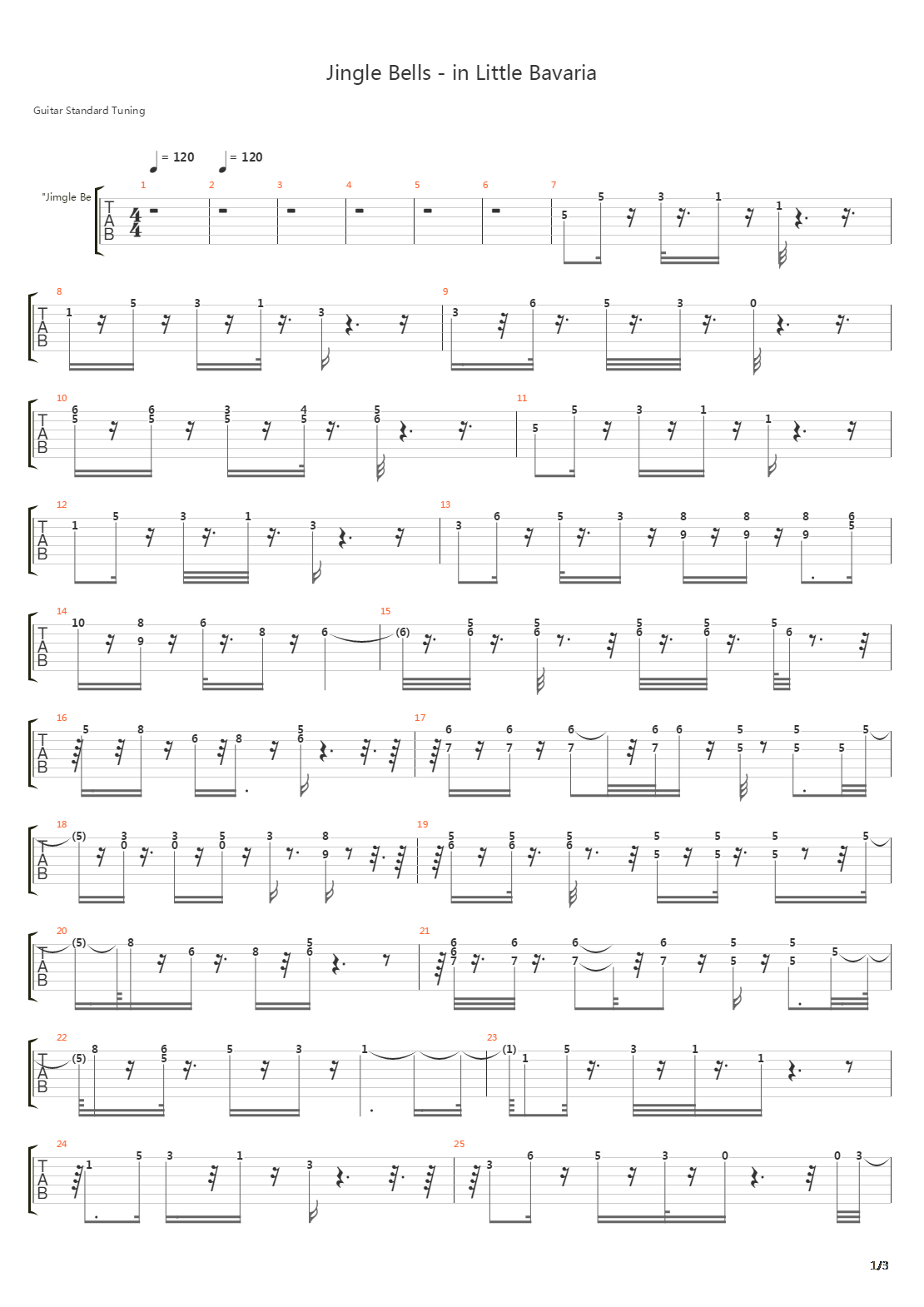 Jingle Bells吉他谱