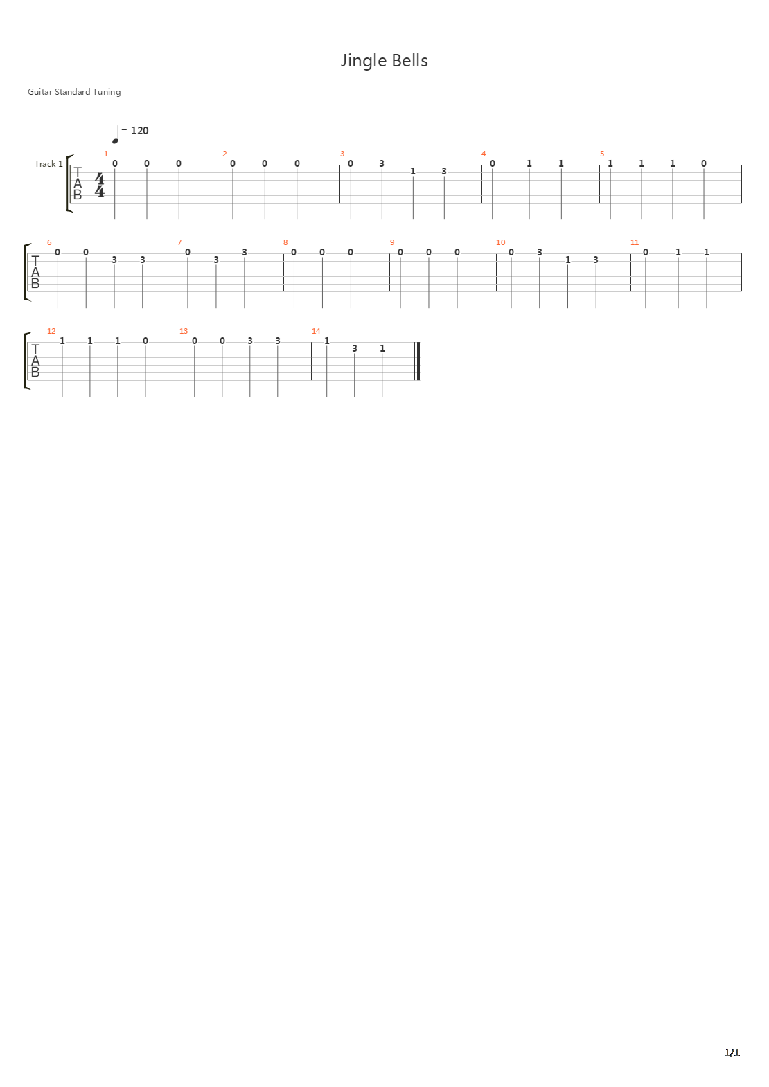 Jingle Bells吉他谱
