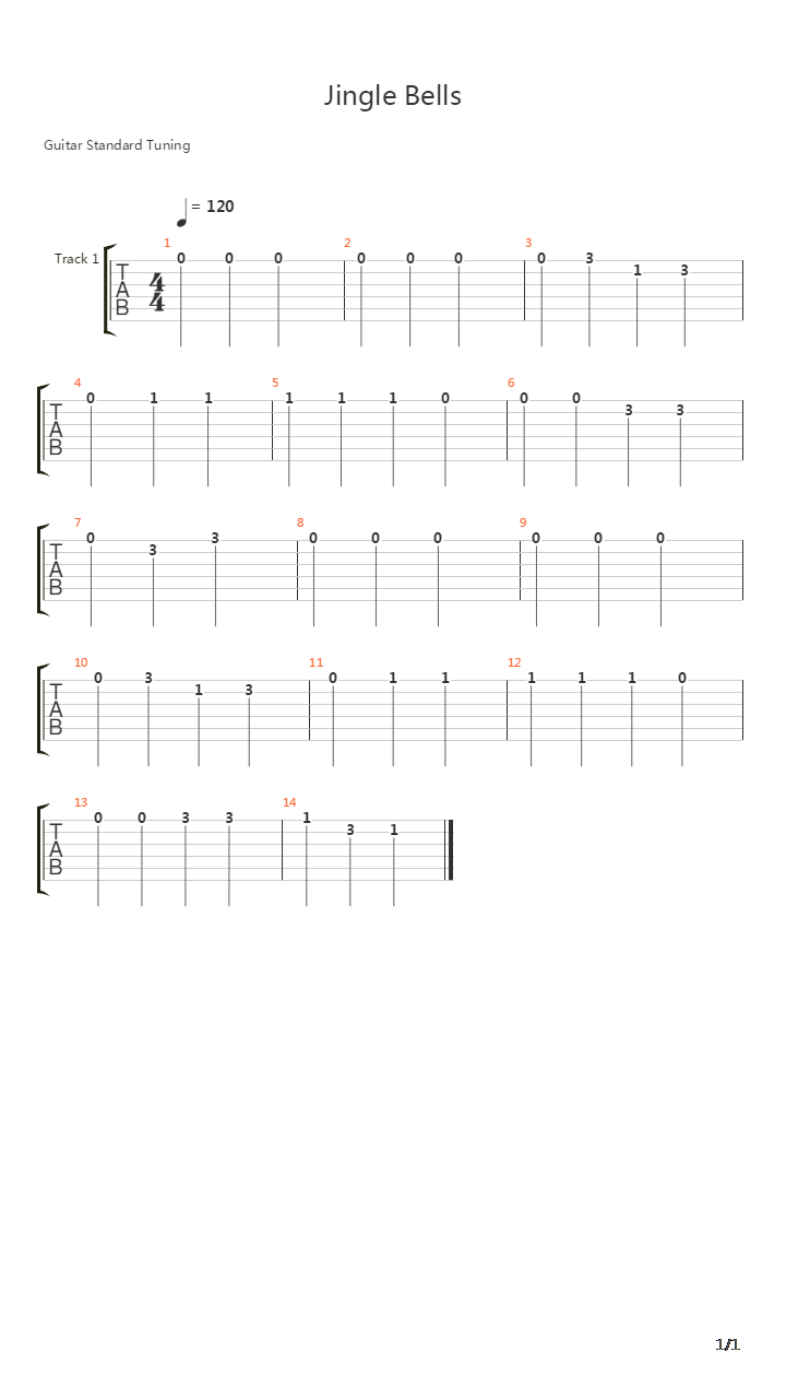 Jingle Bells吉他谱