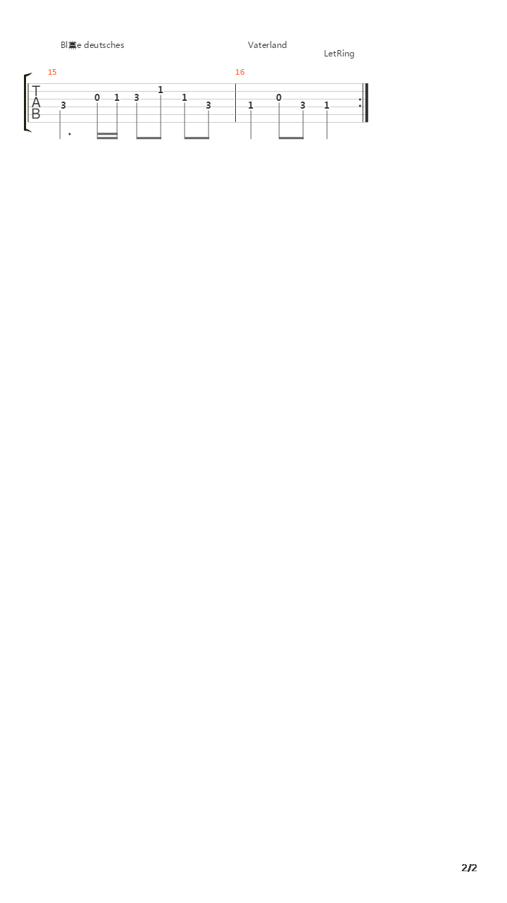 Germany National Anthem吉他谱