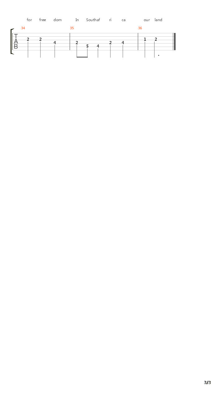 South African - National Anthem吉他谱