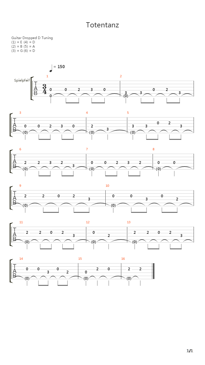 Totentanz吉他谱