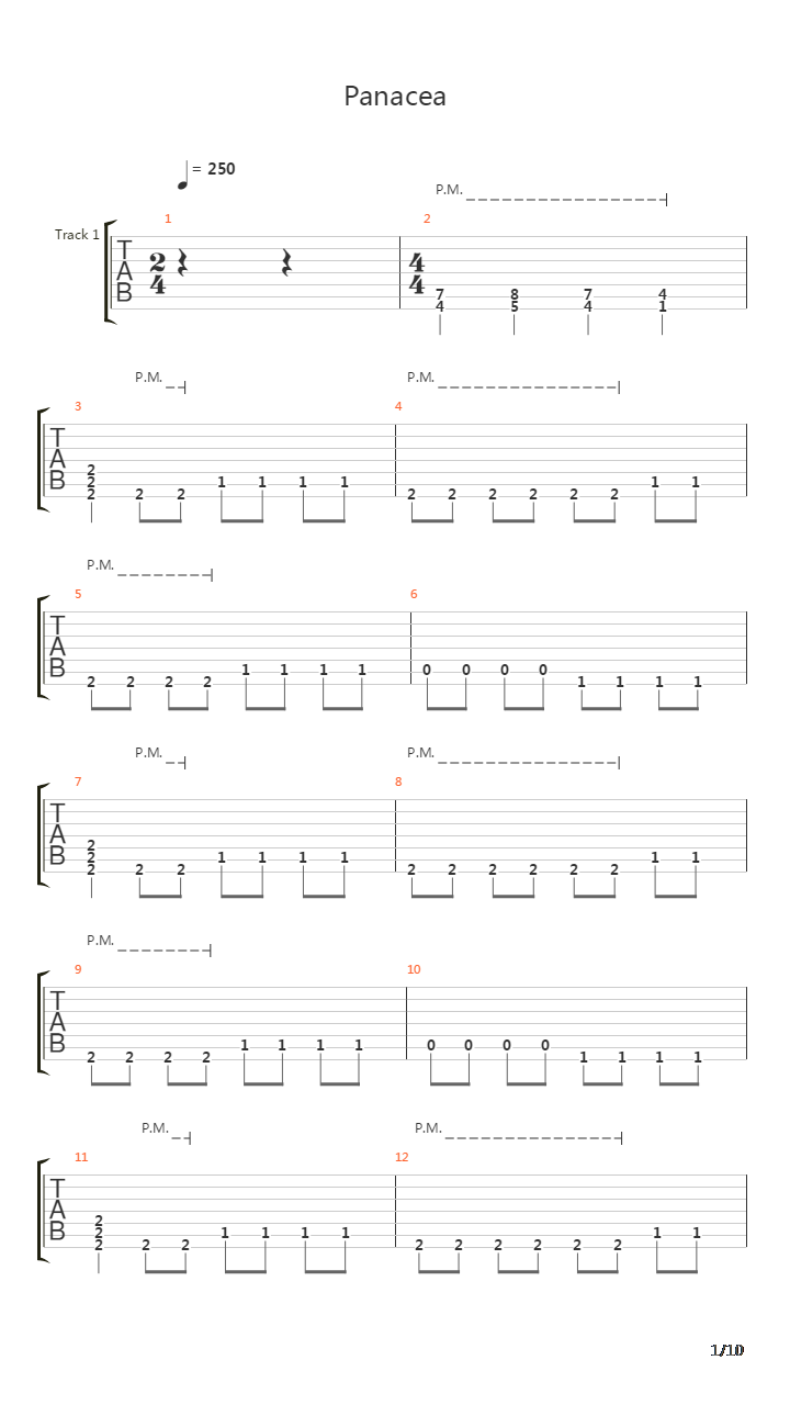 Panacea吉他谱