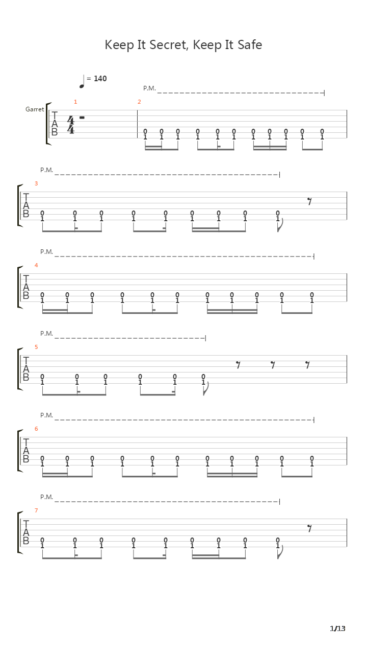 Keep It Secret Keep It Safe吉他谱