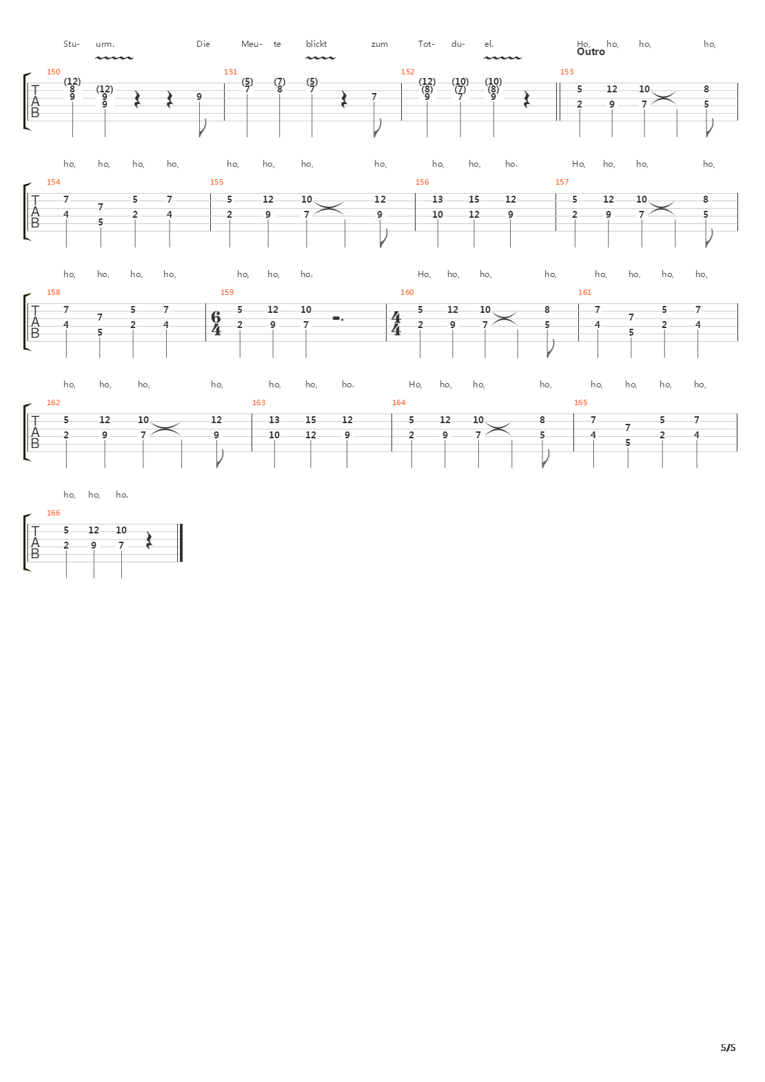 Schiff Der Toten吉他谱