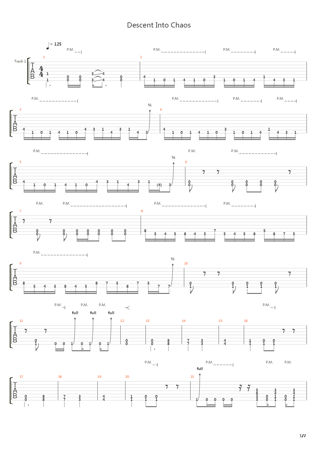 Descent Into Chaos吉他谱