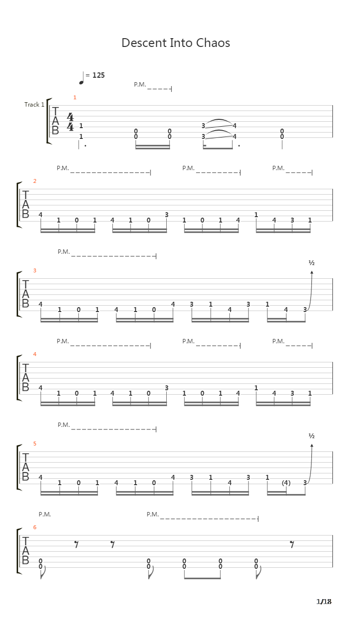 Descent Into Chaos吉他谱
