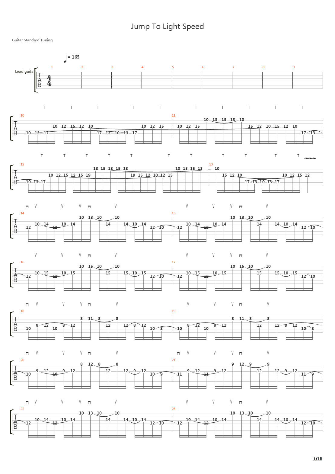 Jump To Light Speed吉他谱