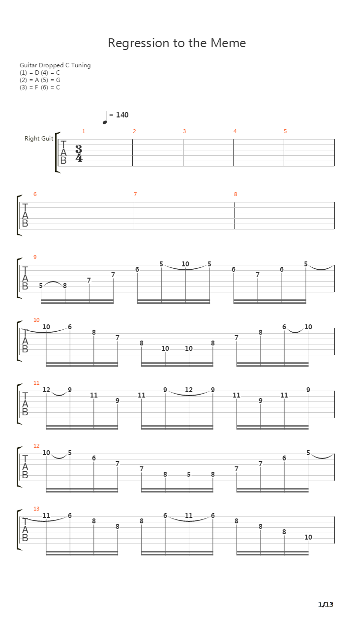 Regression To The Meme吉他谱