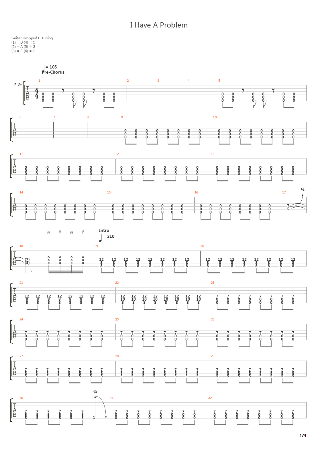 I Have A Problem吉他谱