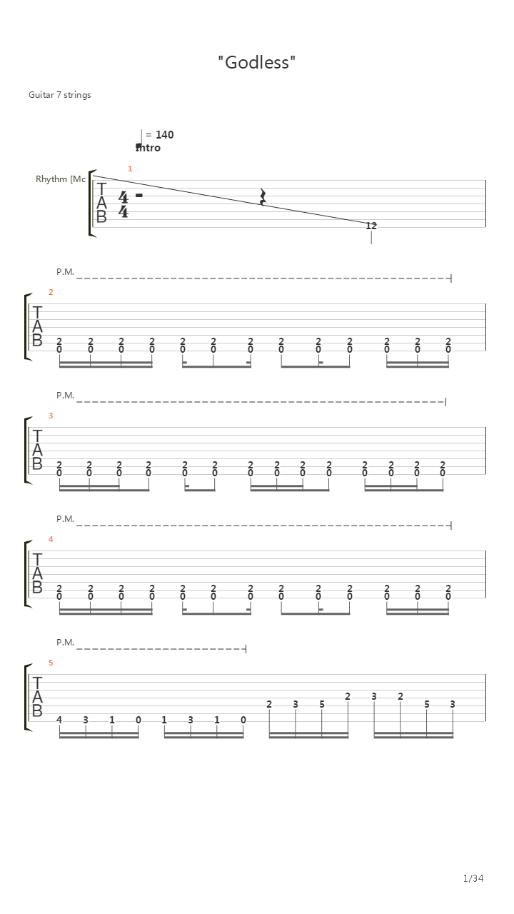 Godless吉他谱