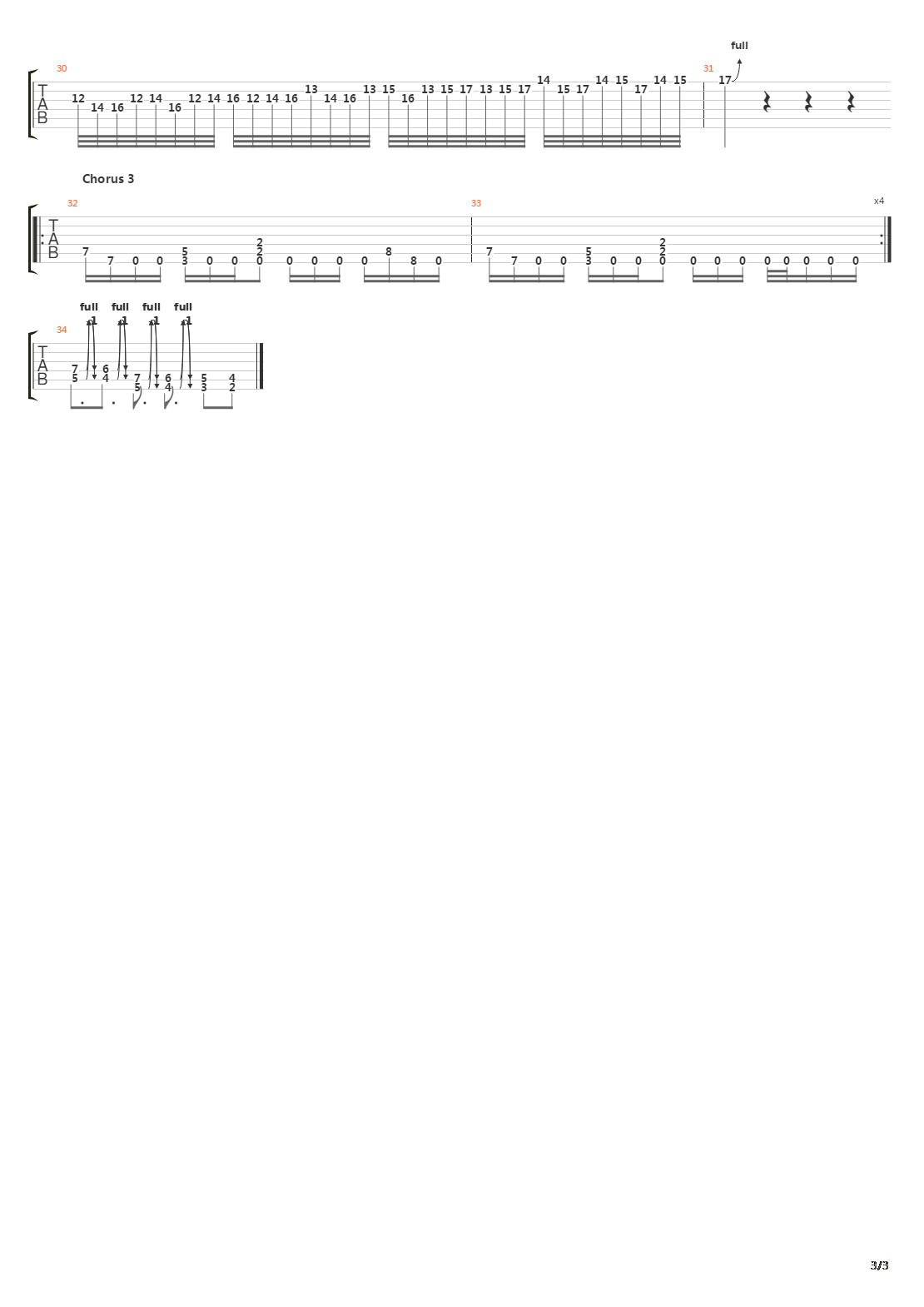 Game吉他谱