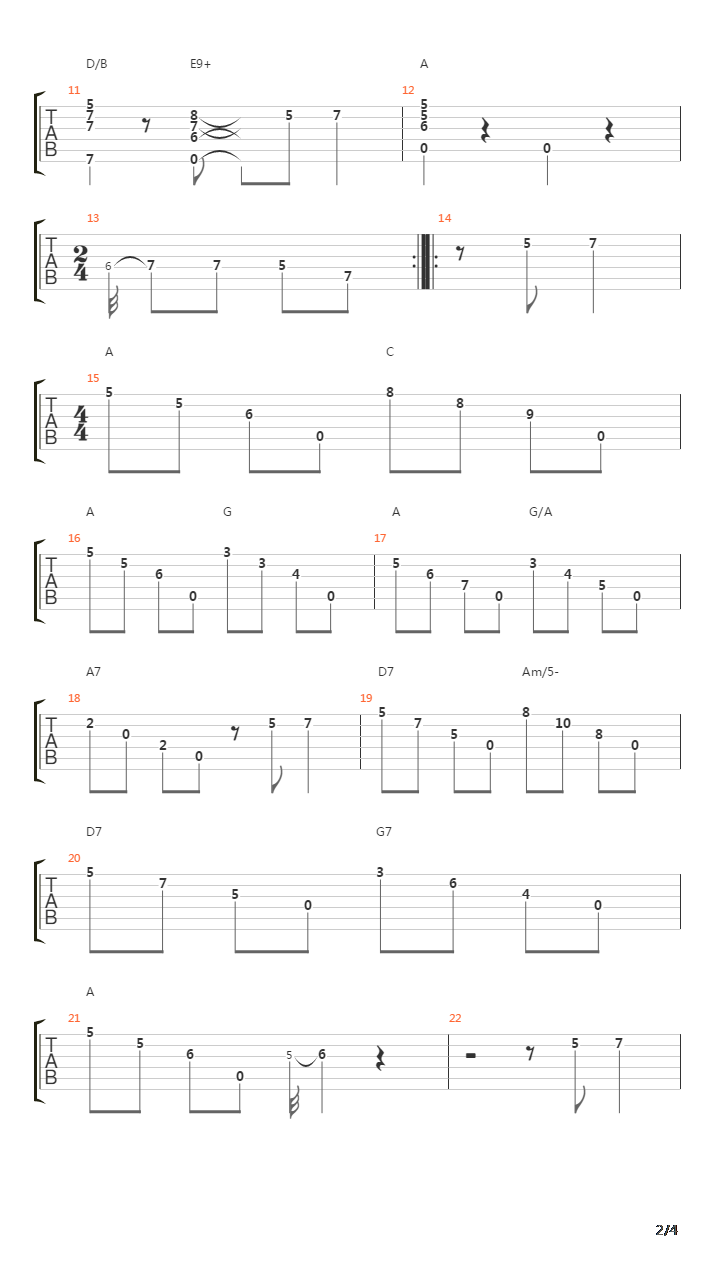 Spanish Guitar Blues吉他谱