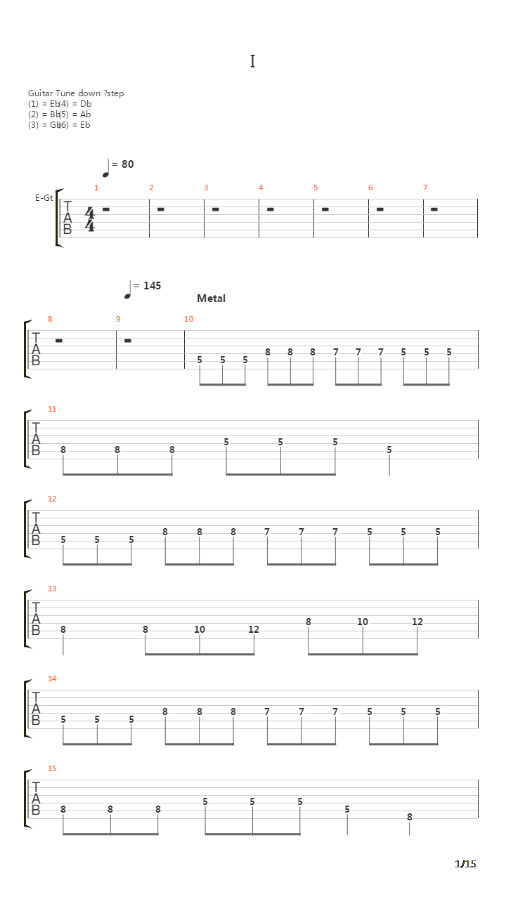 I吉他谱