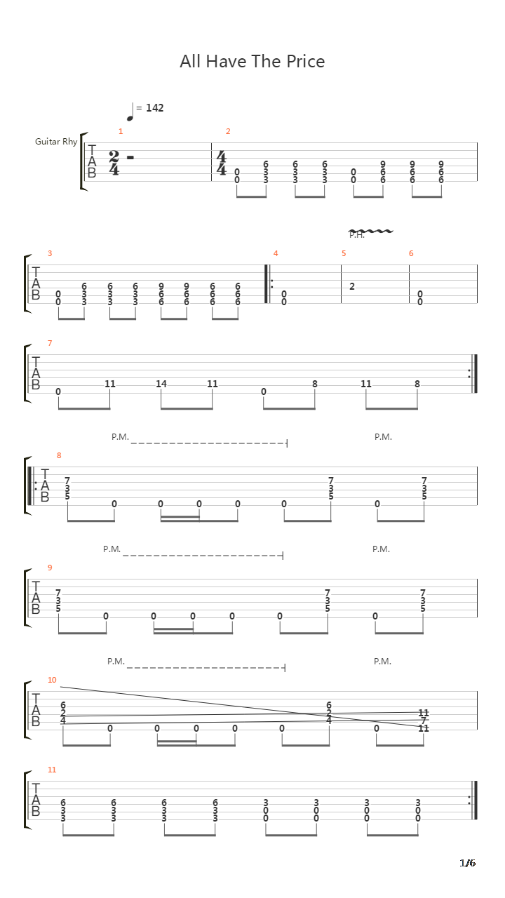 All Have The Price吉他谱