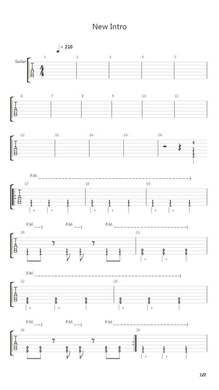 Introduction吉他谱