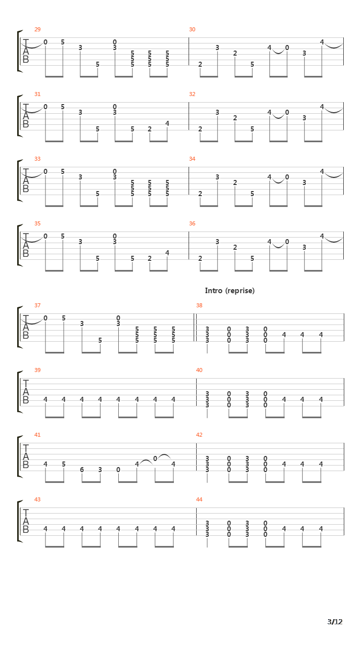 Zartan吉他谱