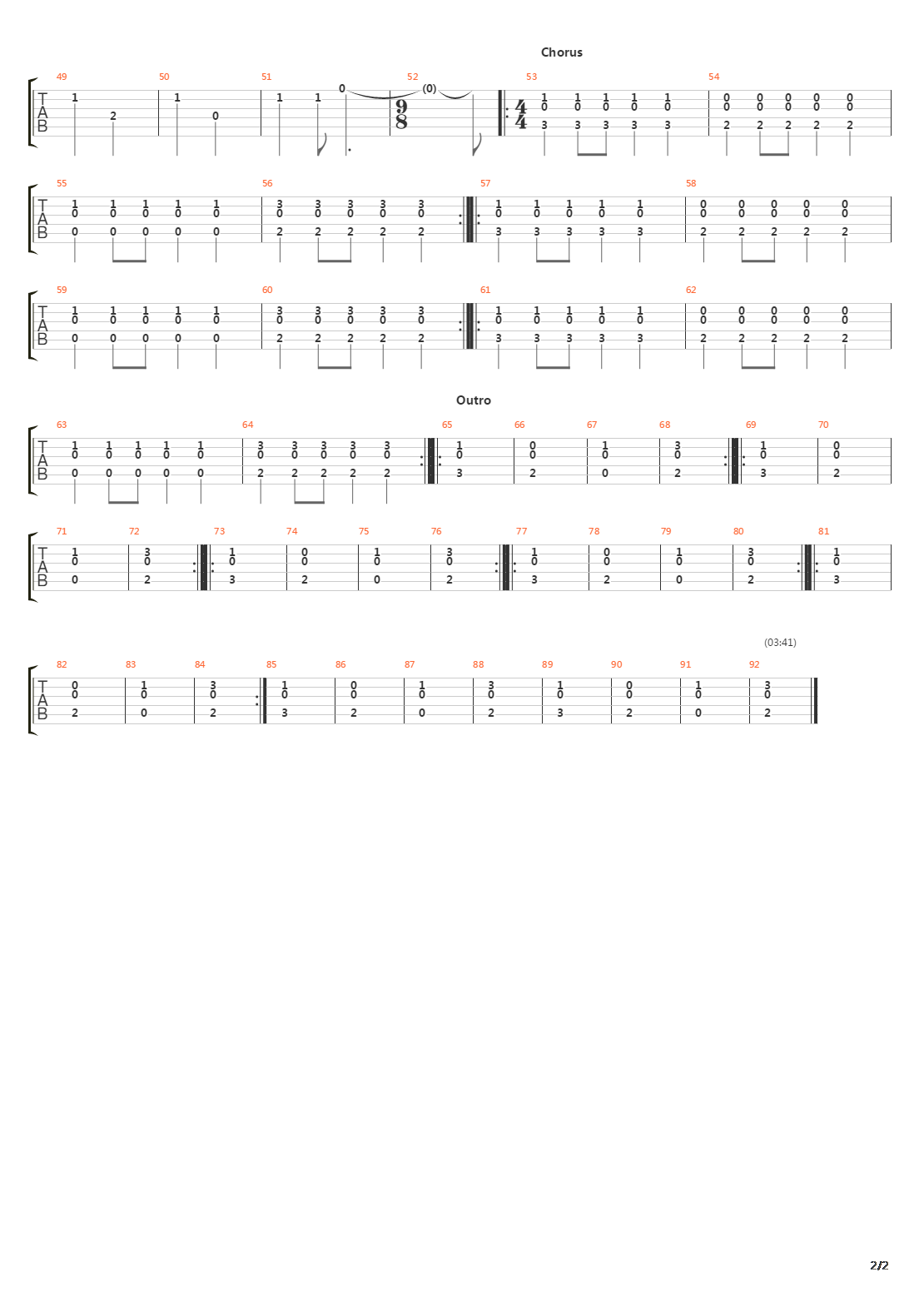 The Past吉他谱