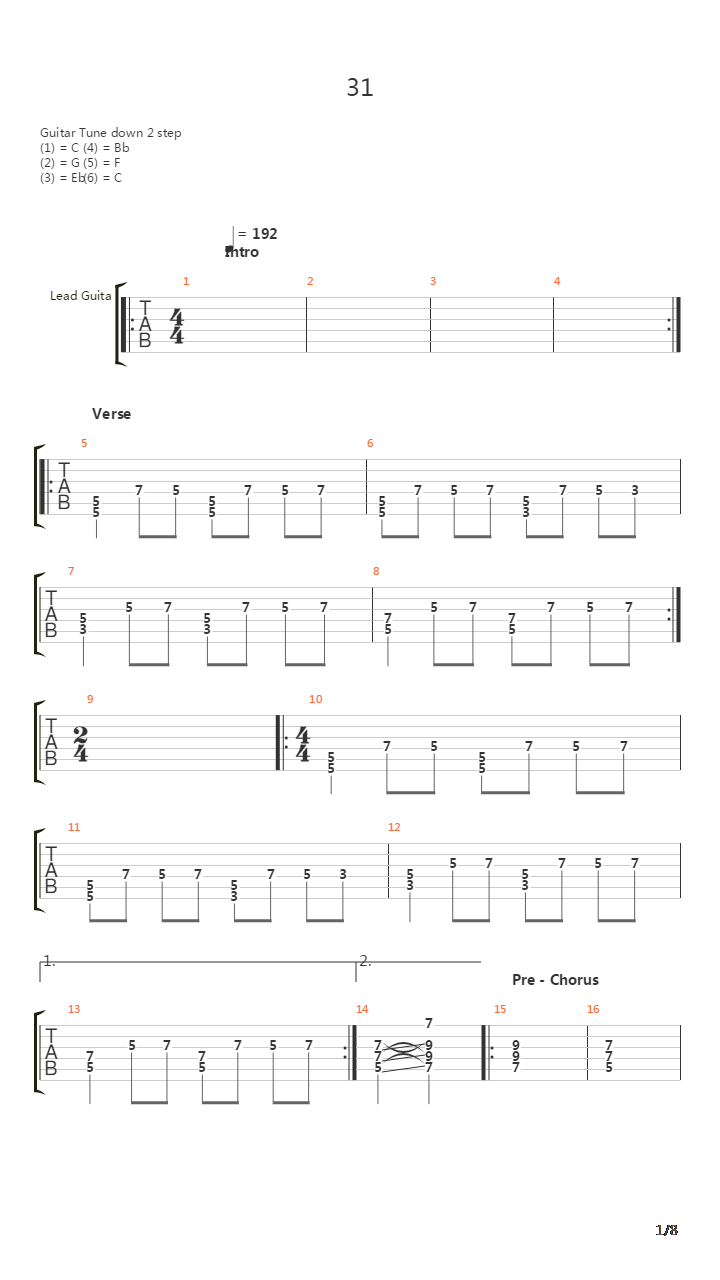 Track 31吉他谱