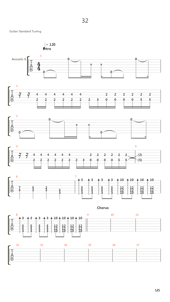 Track 32吉他谱