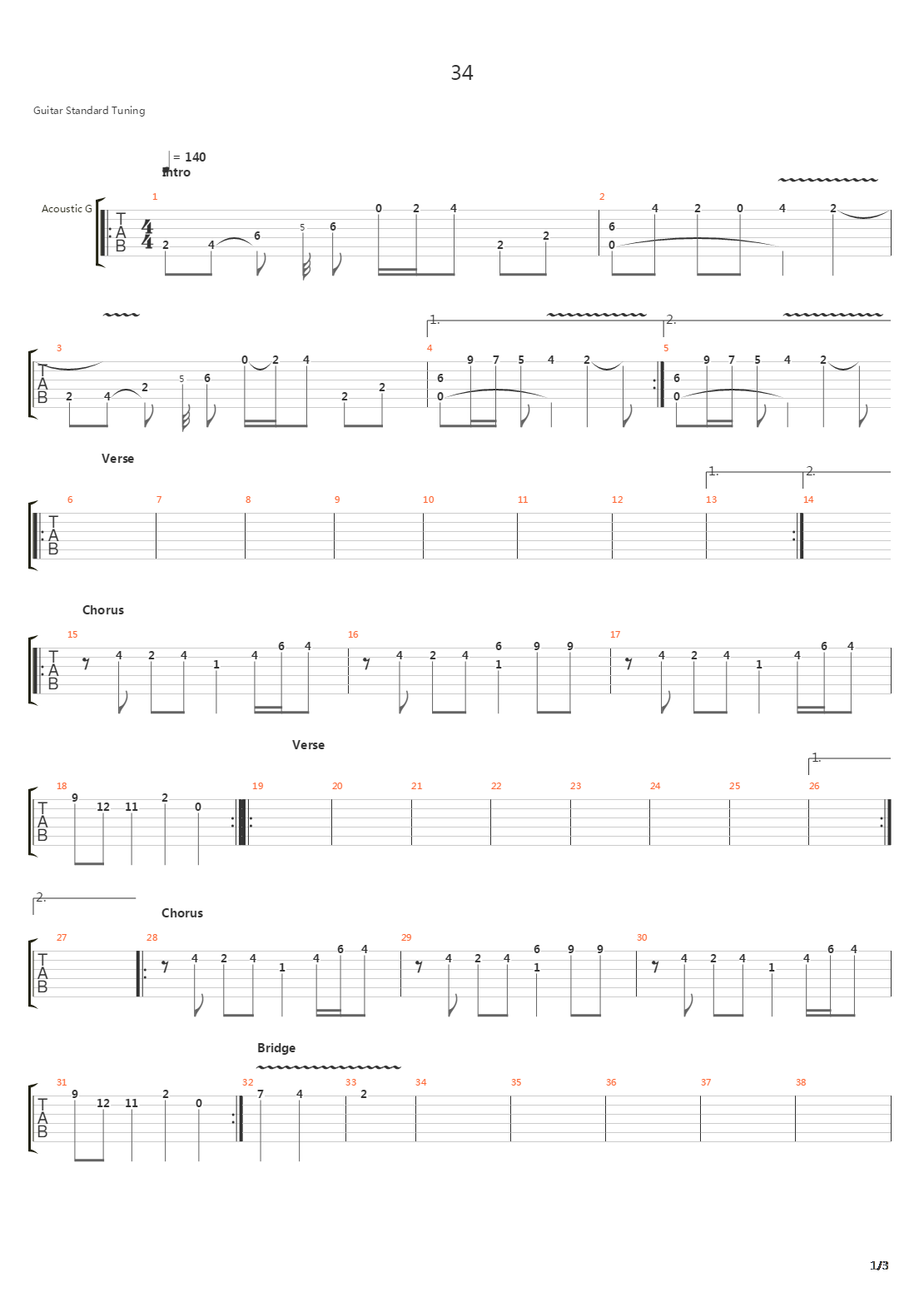 Track 34吉他谱