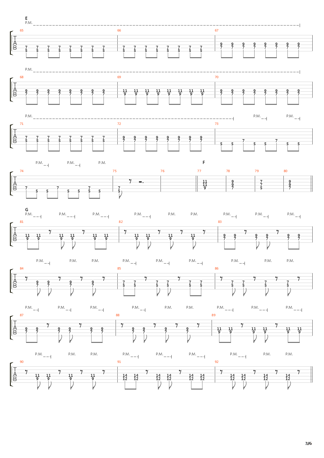Force吉他谱