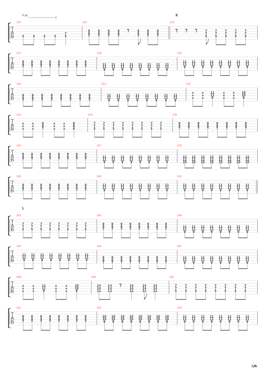 Force吉他谱