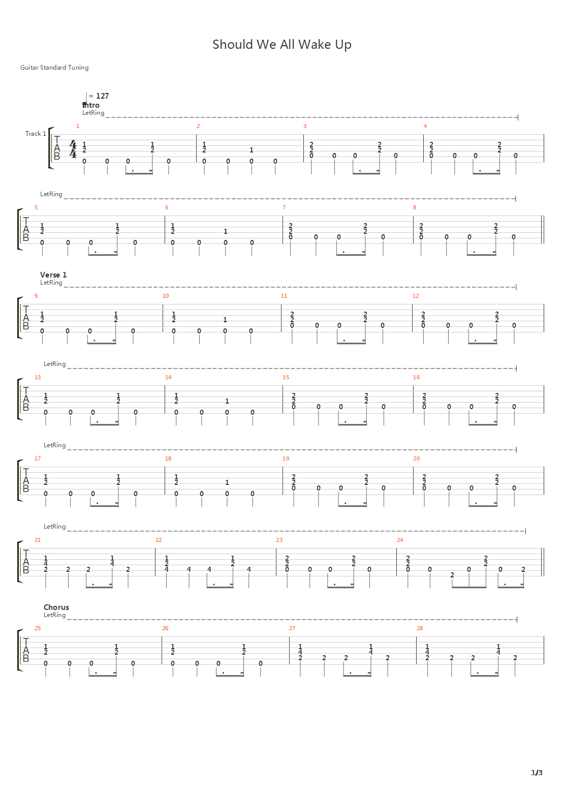Should We All Wake Up吉他谱