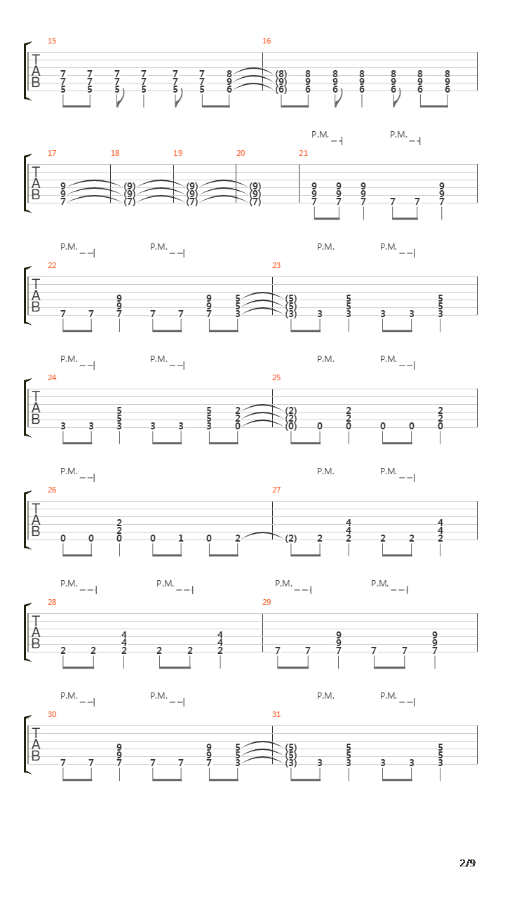 One Last Chance吉他谱