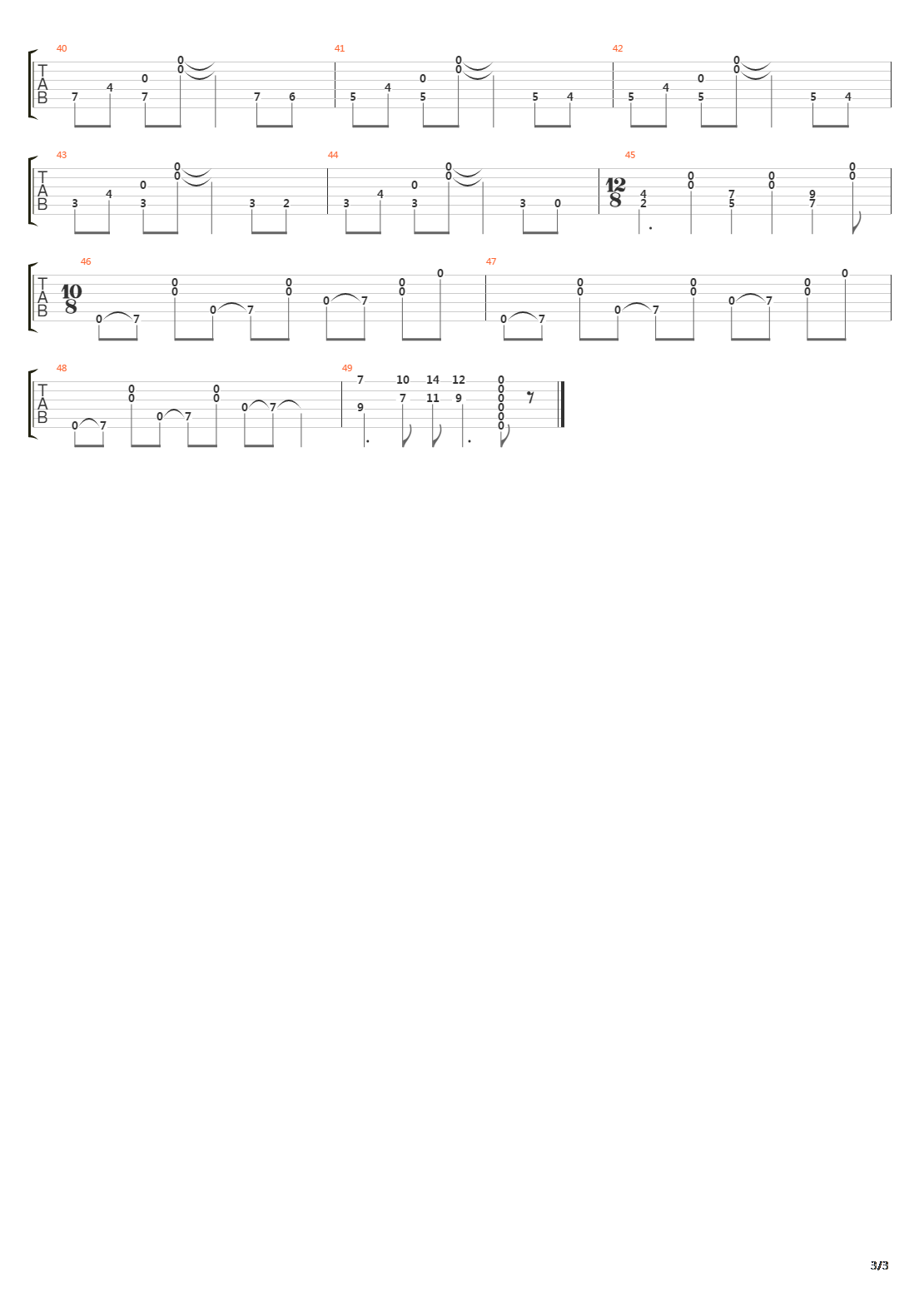 Etude Number 5吉他谱