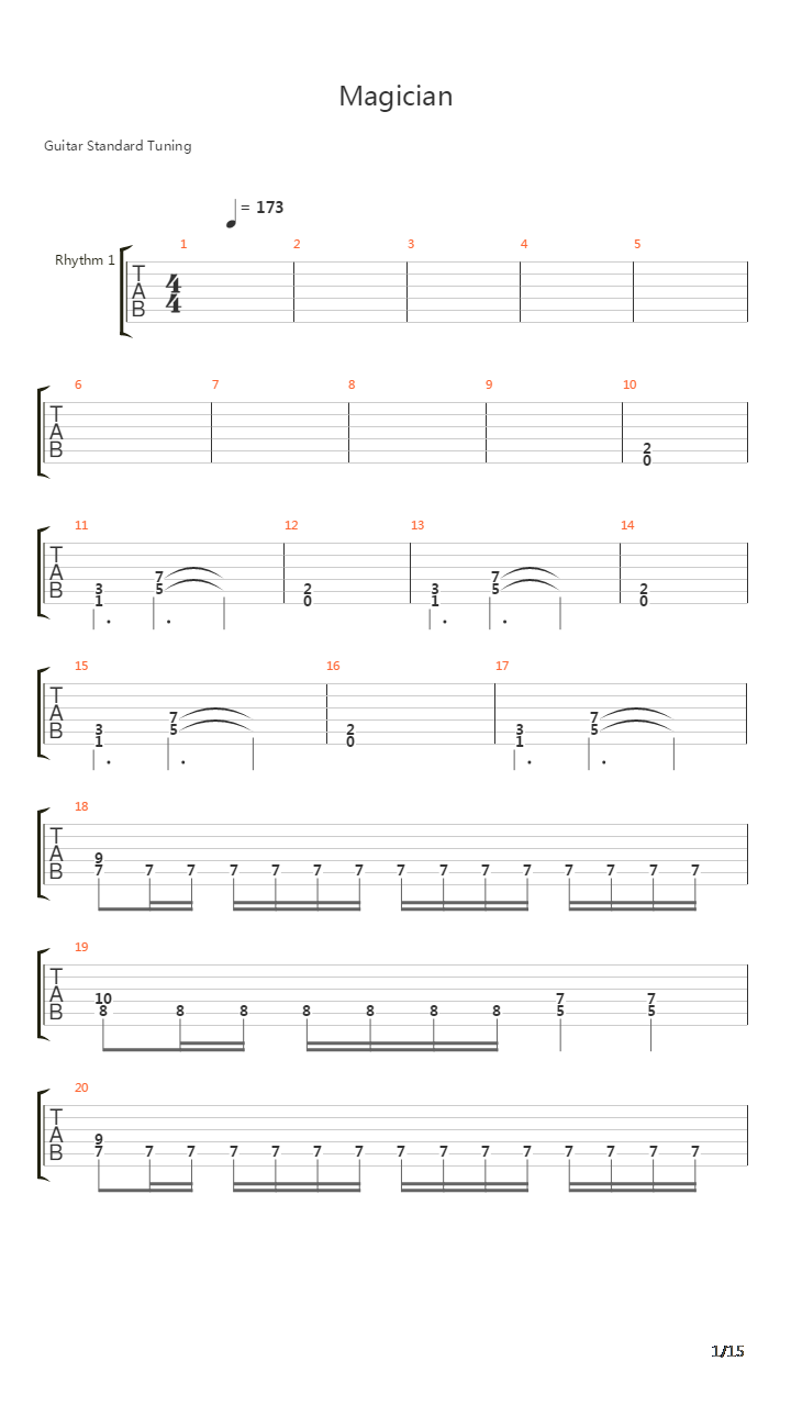 Magician吉他谱