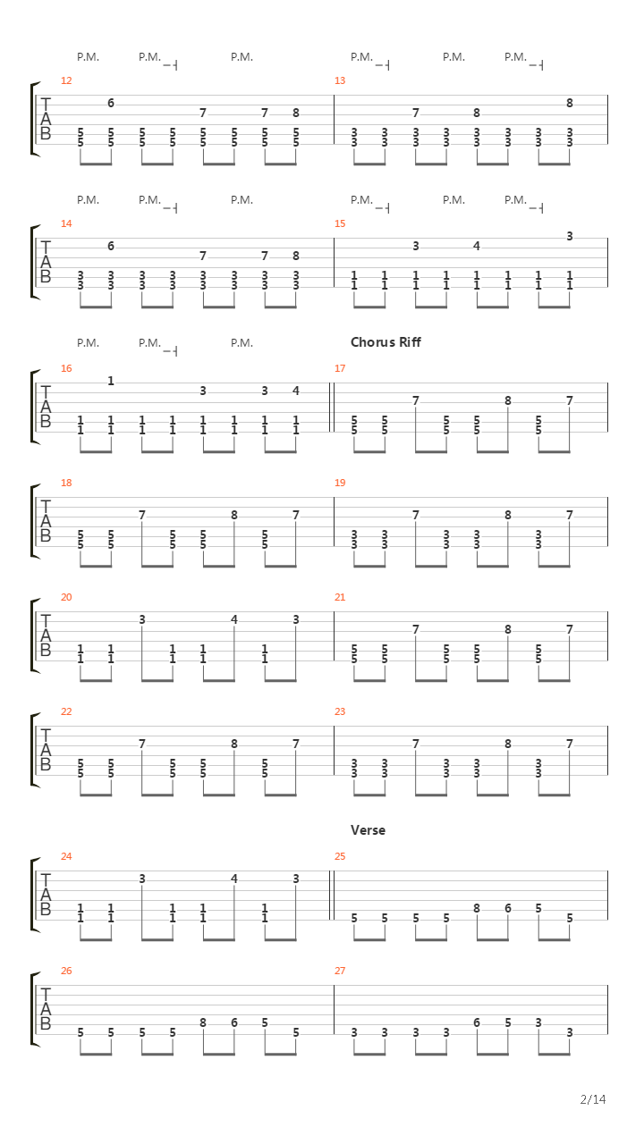 Unnamed V吉他谱