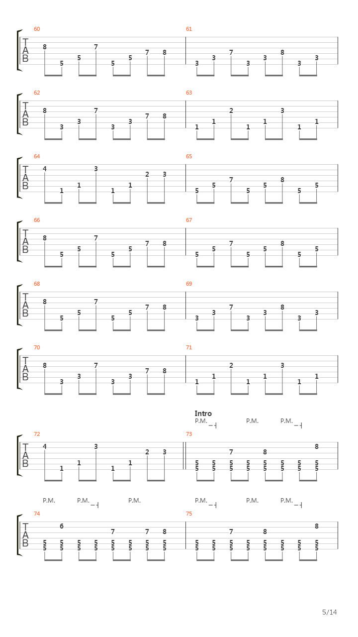 Unnamed V吉他谱