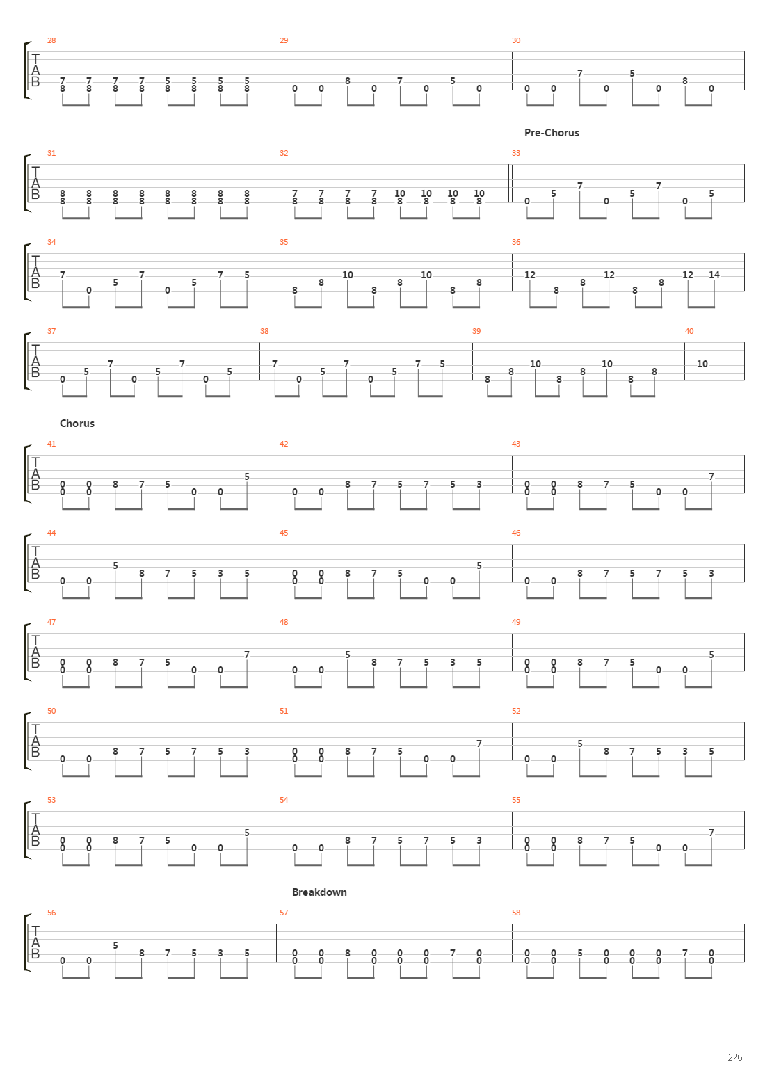 Unnamed X吉他谱