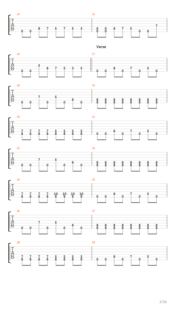 Unnamed X吉他谱