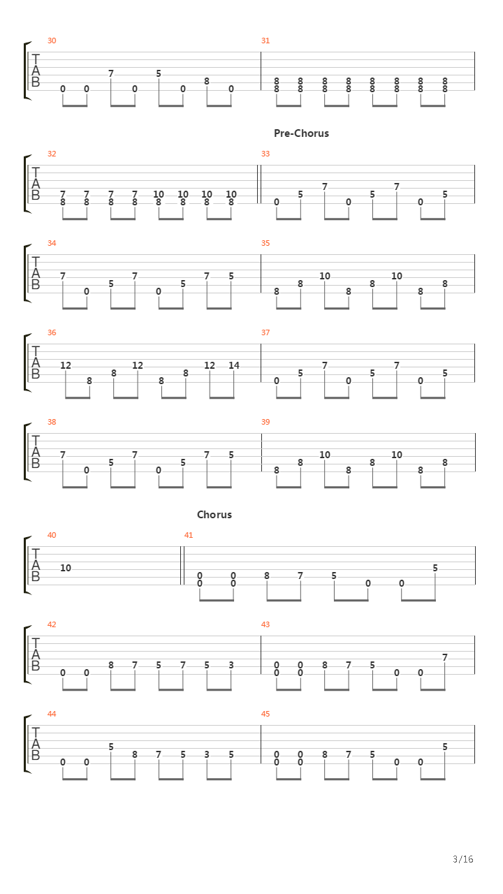 Unnamed X吉他谱