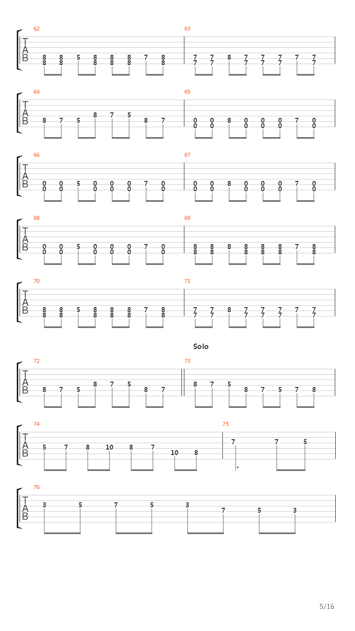 Unnamed X吉他谱