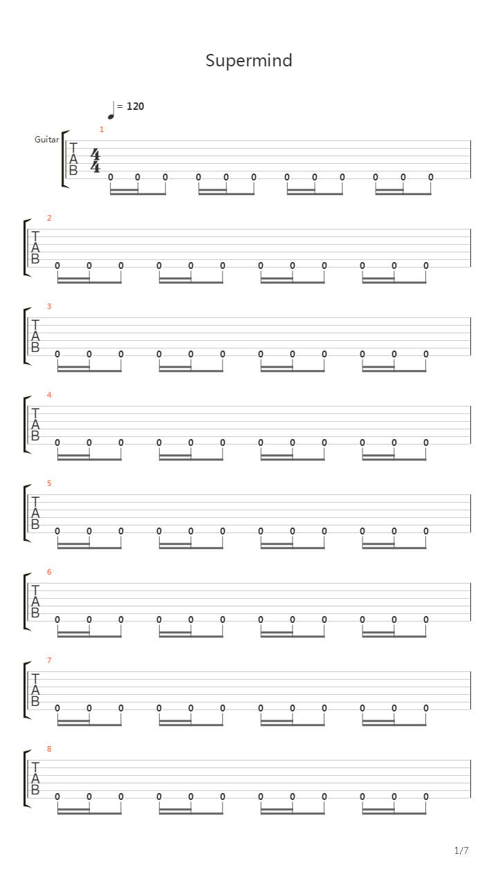 Supermind吉他谱