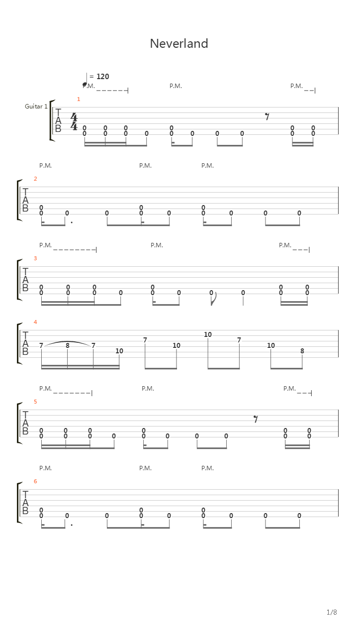 Neverland吉他谱