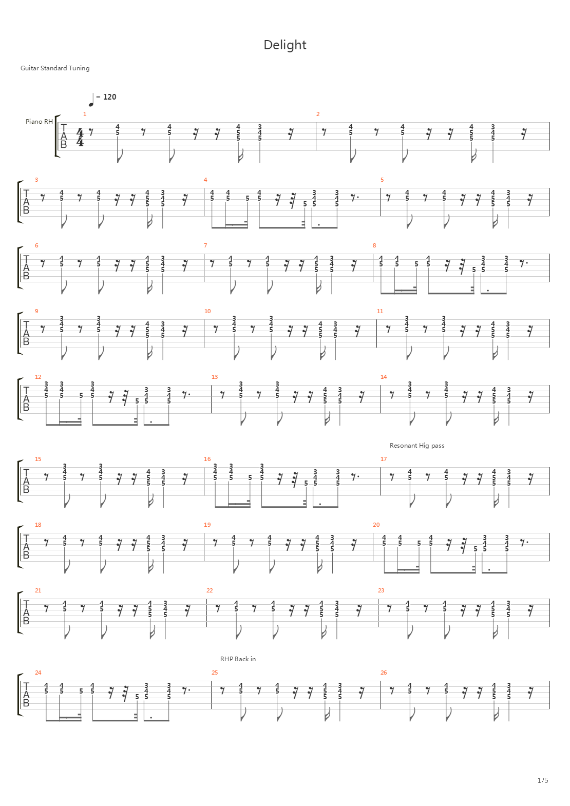 Delight吉他谱