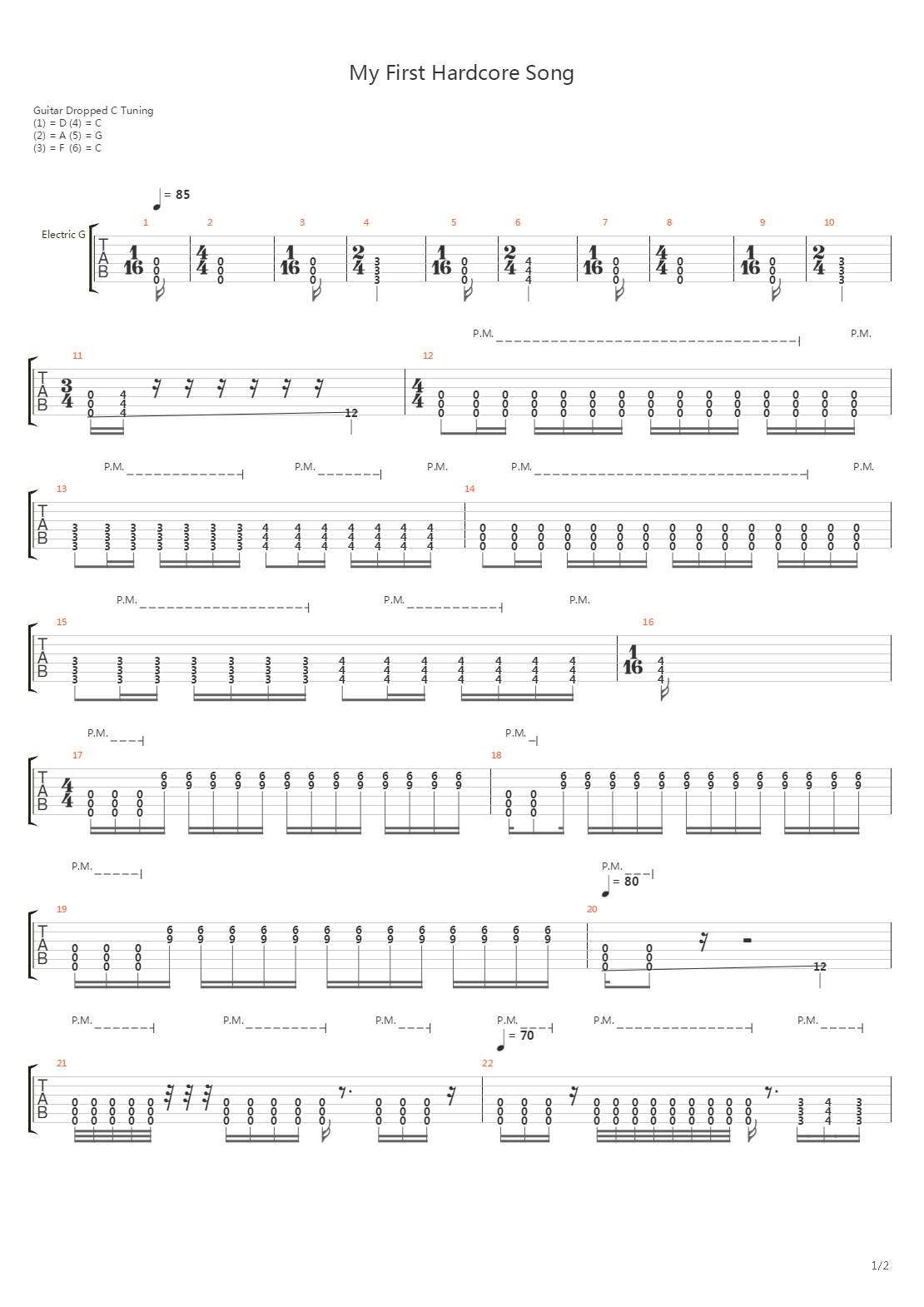 My First Hardcore Song吉他谱