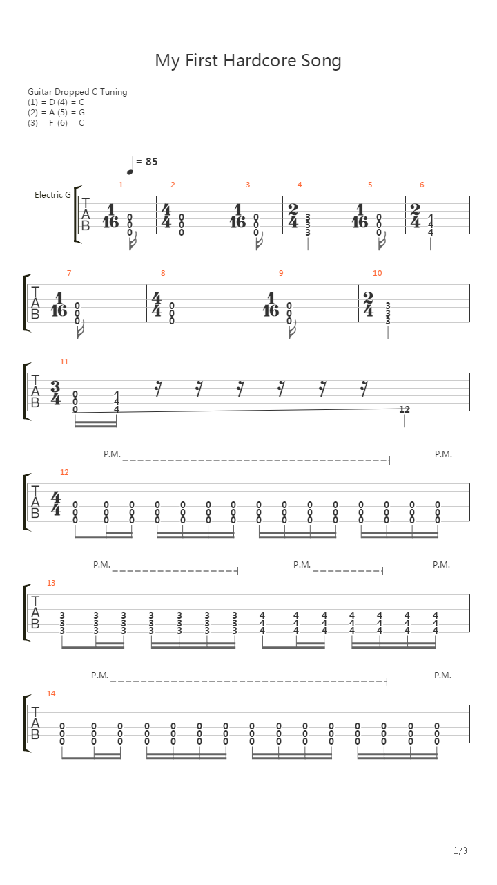 My First Hardcore Song吉他谱