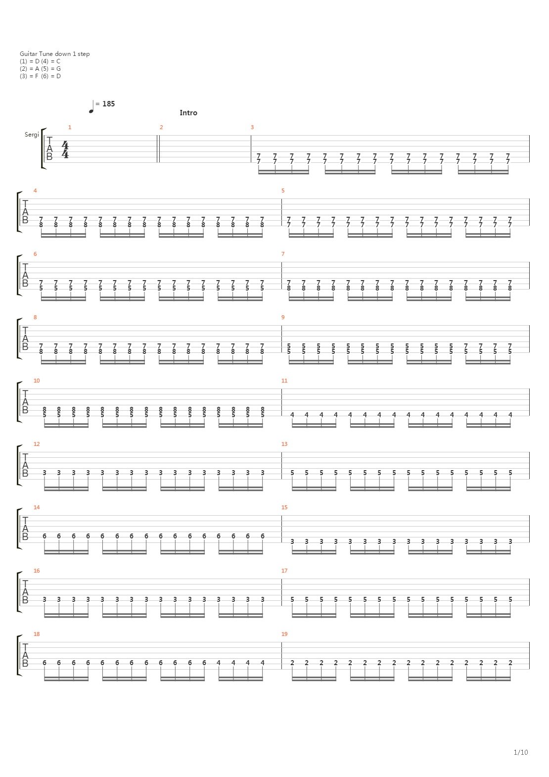 Remnant吉他谱