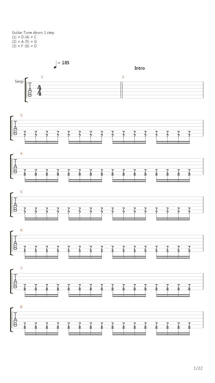 Remnant吉他谱