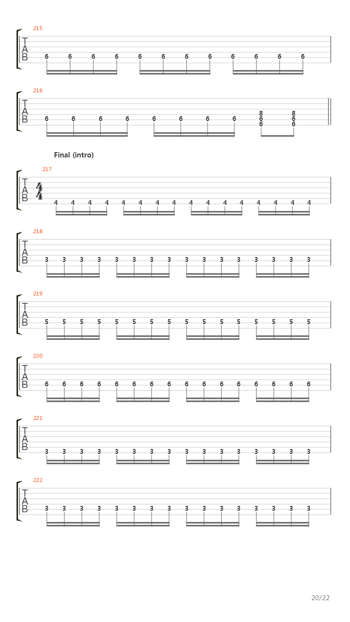 Remnant吉他谱